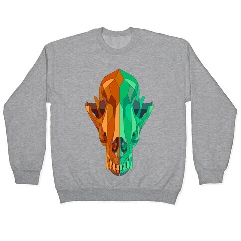 Geometric Coyote Skull Pullover