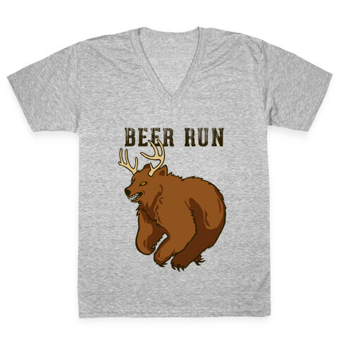 Beer Run V-Neck Tee Shirt