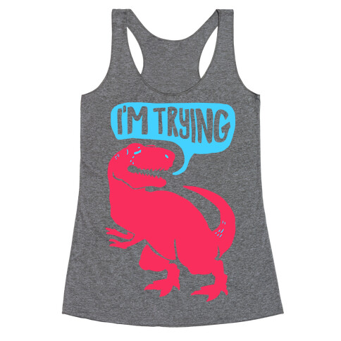 Hug Me Dinosaur (Part Two) Racerback Tank Top