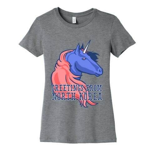 North Korean Unicorn Womens T-Shirt