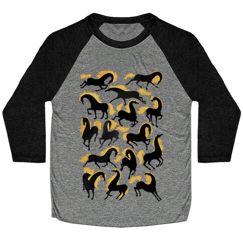 Fiery Wild Horses Baseball Tee