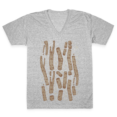 Birch Trees and Runes V-Neck Tee Shirt