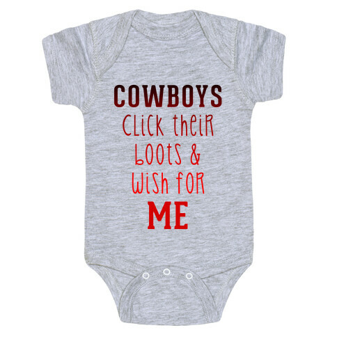 Cowboys Click Their Boots & Wish for Me Baby One-Piece
