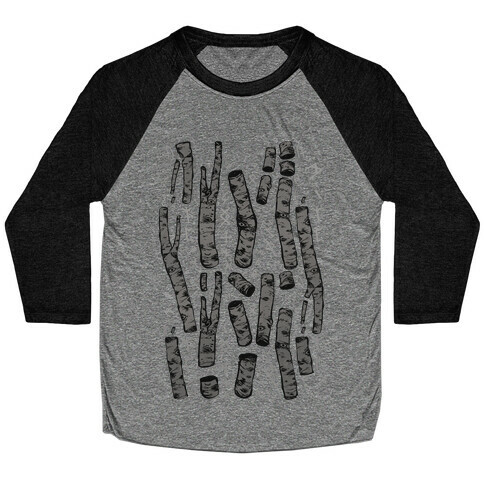 Birch Trees and Runes Baseball Tee