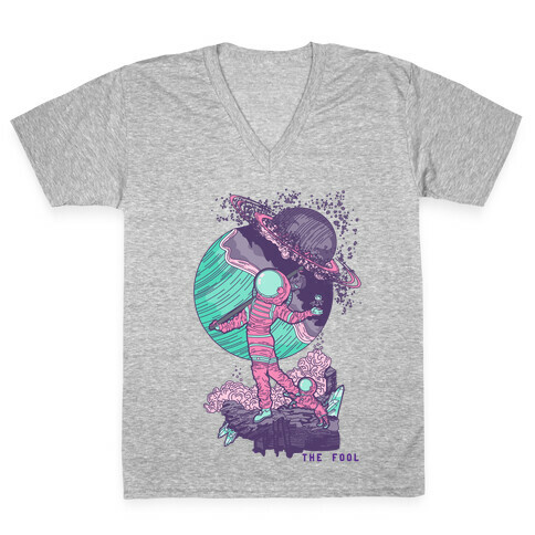 The Fool in Space V-Neck Tee Shirt