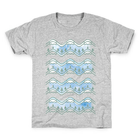 Watercolor Mountains Kids T-Shirt