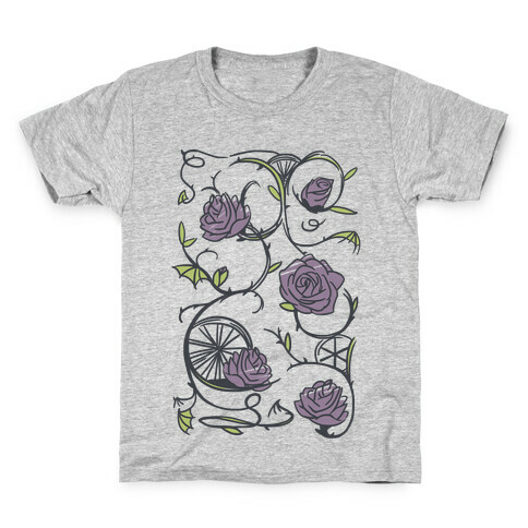 Sleeping Beauty Briar Rose Floral Pattern Kids T-Shirt