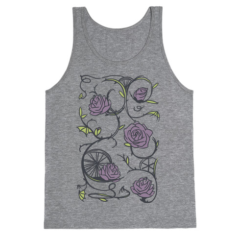 Sleeping Beauty Briar Rose Floral Pattern Tank Top