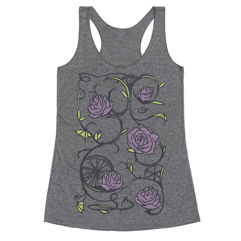 Sleeping Beauty Briar Rose Floral Pattern Racerback Tank Top