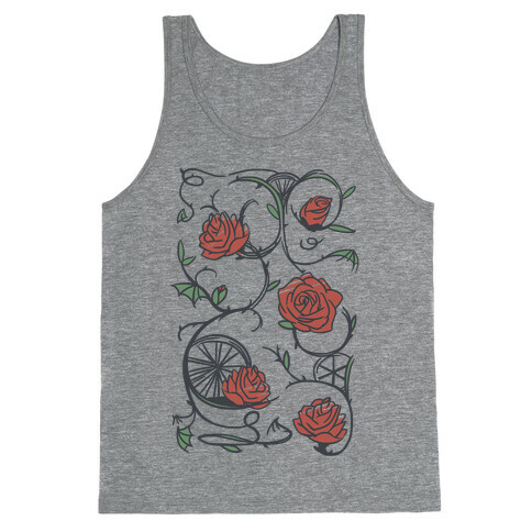 Sleeping Beauty Briar Rose Floral Pattern Tank Top