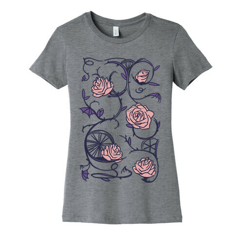 Sleeping Beauty Briar Rose Floral Pattern Womens T-Shirt