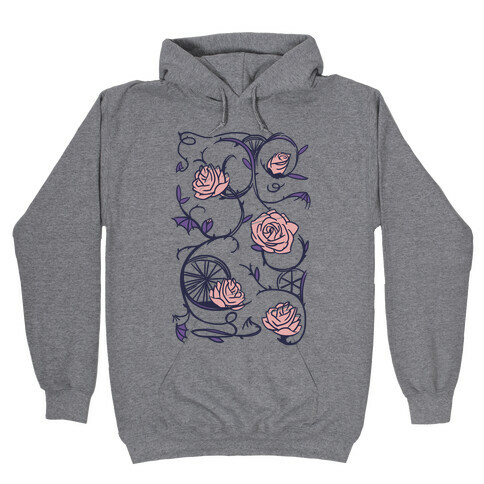 Sleeping Beauty Briar Rose Floral Pattern Hooded Sweatshirt