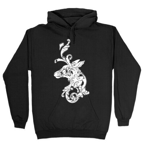 Decorative Deer Head Hooded Sweatshirt