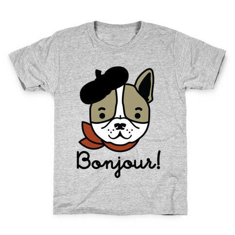 Bonjour French Bulldog Kids T-Shirt