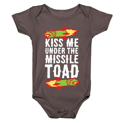 Kiss Me Under the Missile Toad Baby One-Piece