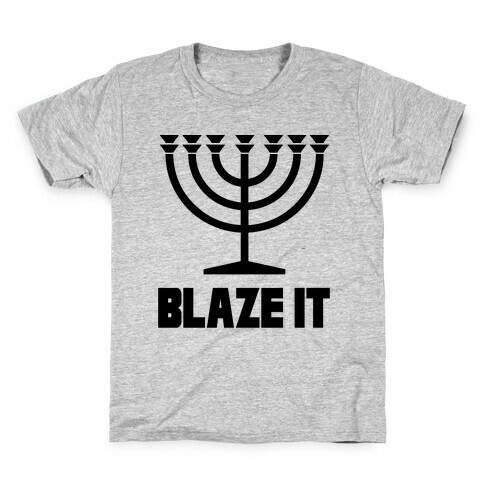 Blaze It Menorah Kids T-Shirt