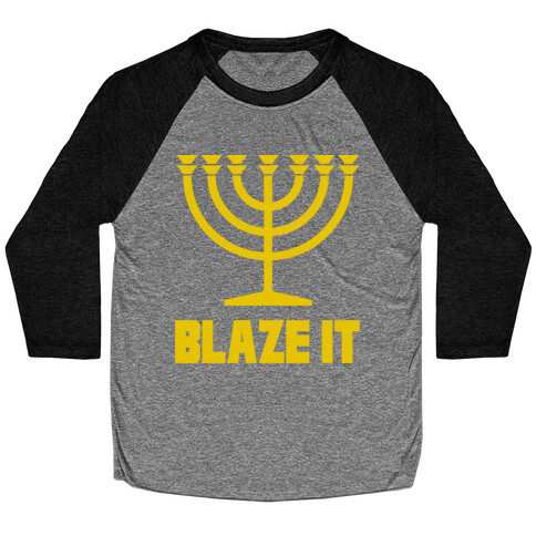 Blaze It Menorah Baseball Tee