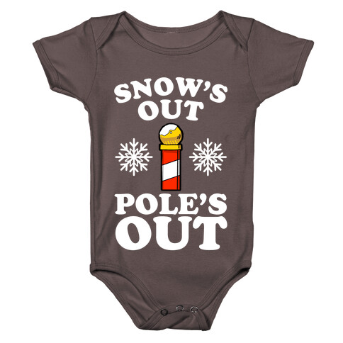 Snow's Out Poles Out Baby One-Piece