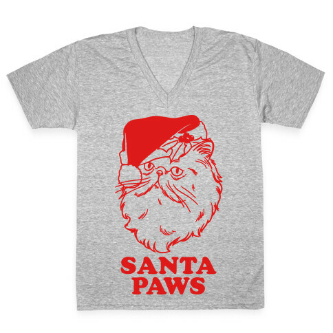 Santa Paws V-Neck Tee Shirt