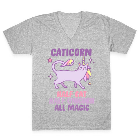 Caticorn Magic V-Neck Tee Shirt