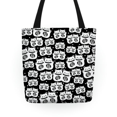 Lucky Cat Pattern Tote