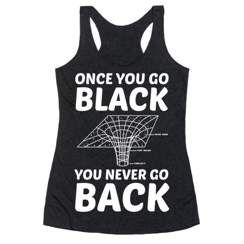 Once You Go Black You Never Go Back Racerback Tank Top