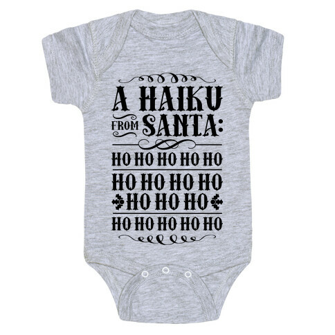 A Haiku From Santa Baby One-Piece