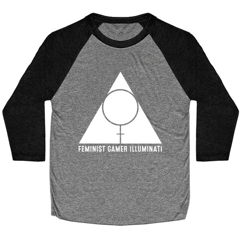 Feminist Gamer Illuminati Baseball Tee