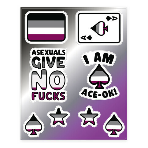 Asexual Pride Stickers and Decal Sheet