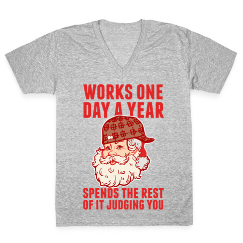 Scumbag Santa V-Neck Tee Shirt