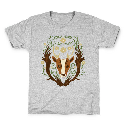 Floral Deer Kids T-Shirt