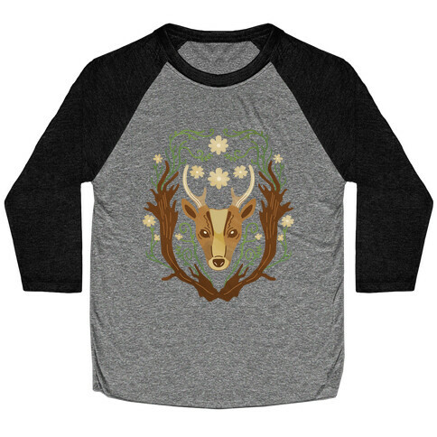 Floral Deer Baseball Tee