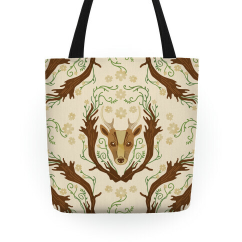 Floral Deer Tote