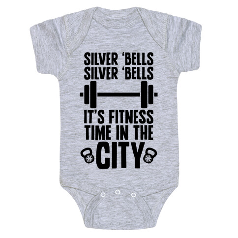 Silver Bells, Silver Bells, It's Fitness Time In The City Baby One-Piece