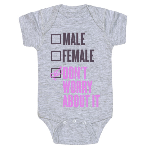 I am Genderfluid Check List Baby One-Piece