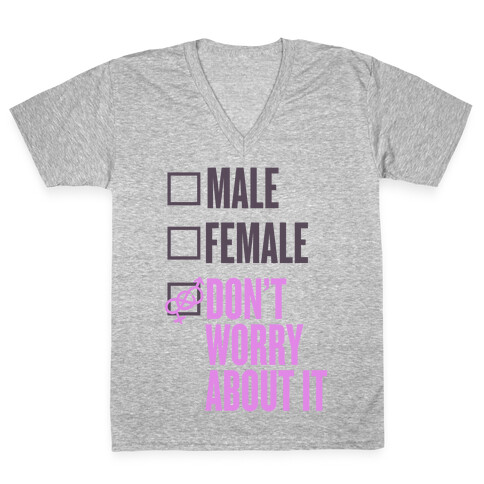 I am Genderfluid Check List V-Neck Tee Shirt