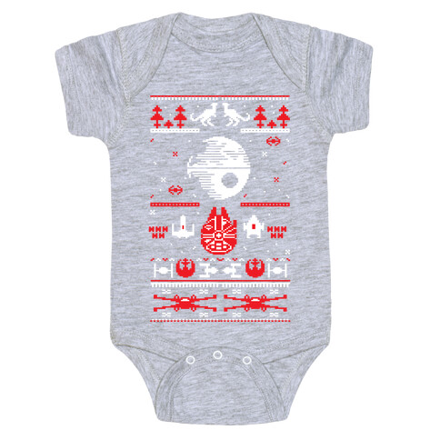 Scifi Christmas Sweater Baby One-Piece