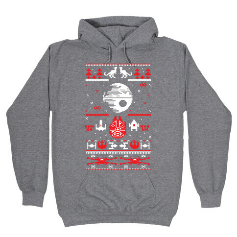 Scifi Christmas Sweater Hooded Sweatshirt