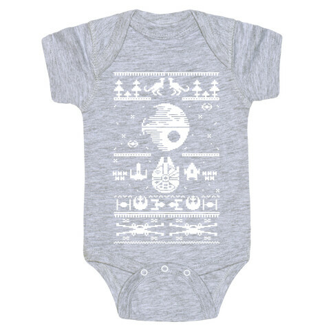 Scifi Spaceship Christmas Baby One-Piece