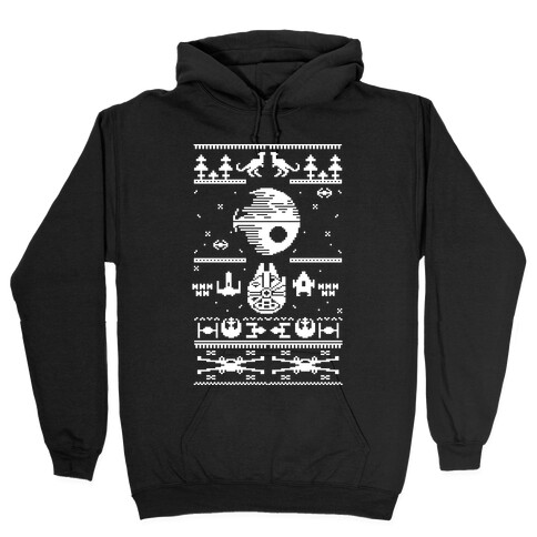 Scifi Spaceship Christmas Hooded Sweatshirt