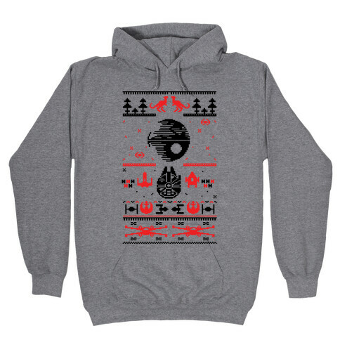 Scifi Christmas Sweater Hooded Sweatshirt