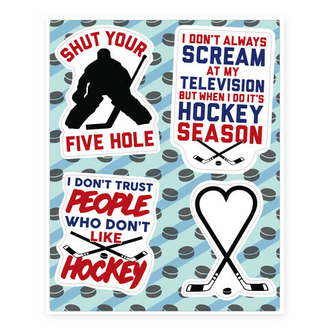 Hockey Fan  Stickers and Decal Sheet