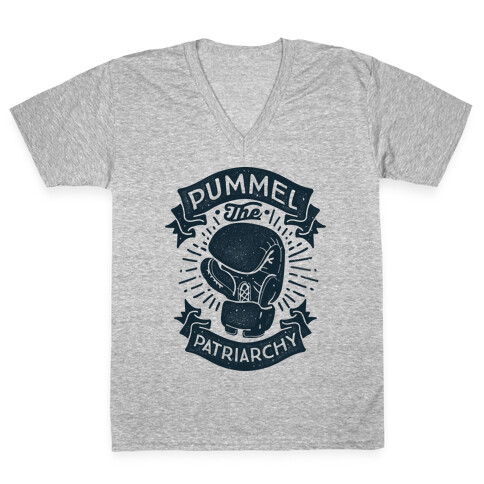 Pummel The Patriarchy V-Neck Tee Shirt