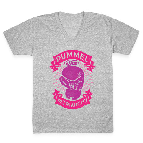 Pummel The Patriarchy V-Neck Tee Shirt