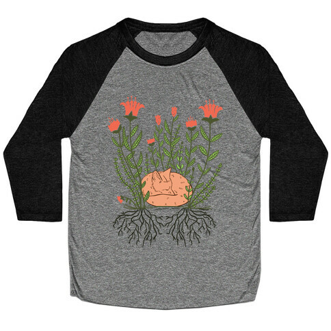 Sleeping Fox Baseball Tee