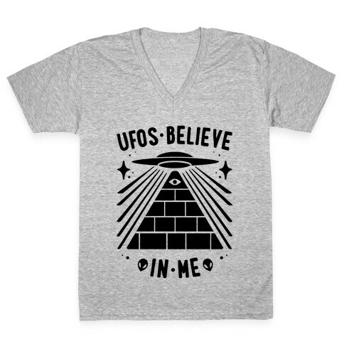 UFOS Believe In Me V-Neck Tee Shirt