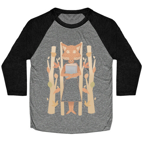 Well Read Fox Baseball Tee