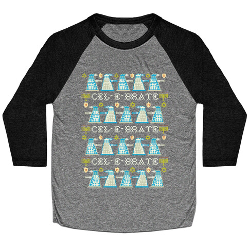 Dalek Hanukkah Sweater Baseball Tee