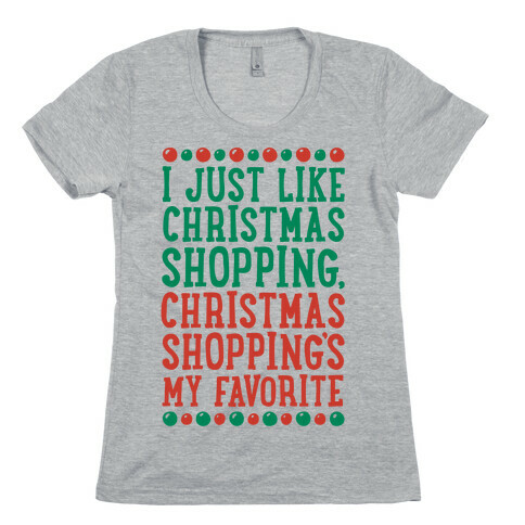 Christmas Shopping's My Favorite Womens T-Shirt
