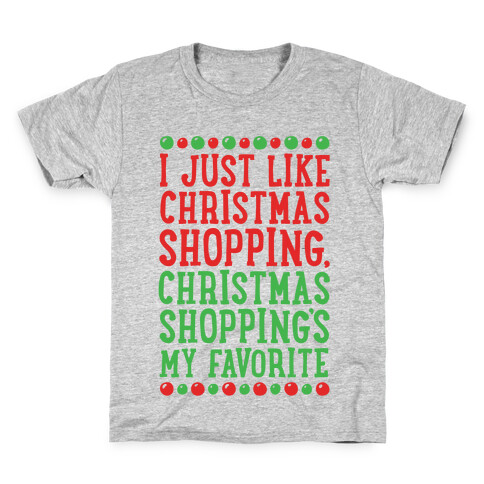 Christmas Shopping's My Favorite Kids T-Shirt